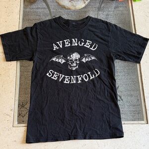 Avenged Sevenfold Black Graphic Short Sleeve Tee